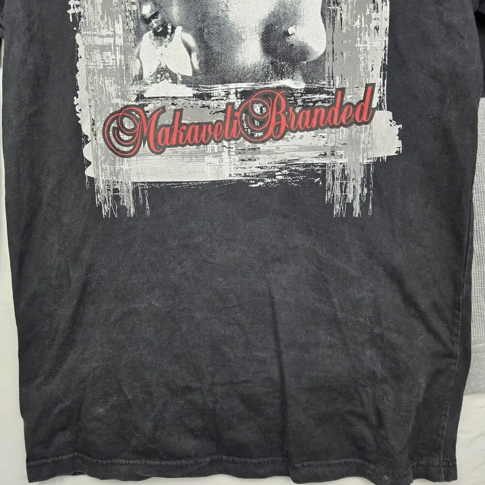 Makaveli Branded Long Thermal‎ Sleeve Size L Tupac Print Shirt